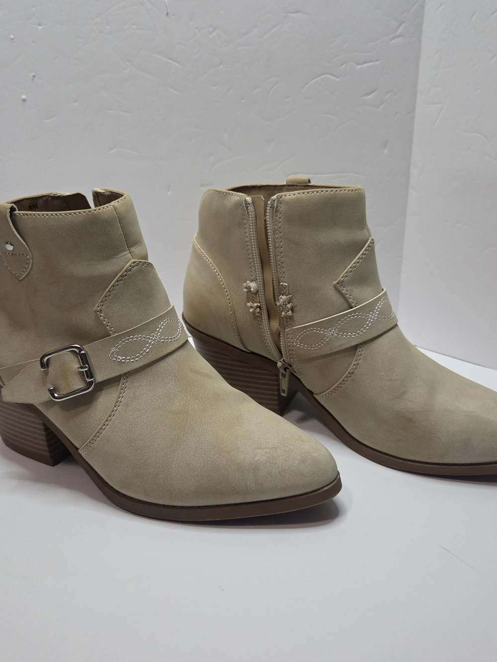 Jellycat Cream Ankle Boots with Buckle Strap